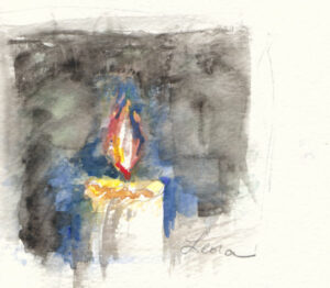 yahrzeit candle watercolor