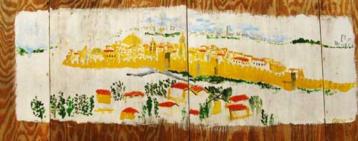Jerusalem painting in my sukkah