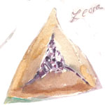 hamantaschen watercolor