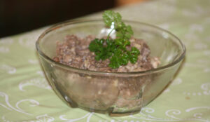 Mushroom Paté with onions and walnuts
