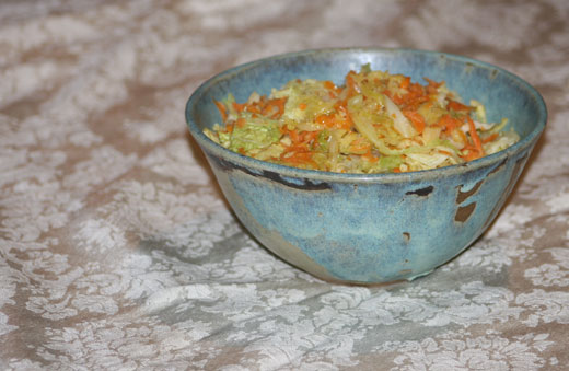 cole slaw - fresh tekka - cabbage with carrots, ginger, orange, miso