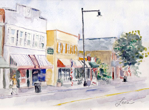 Raritan Avenue watercolor