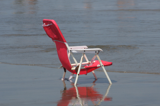 Asbury Park beach red chair