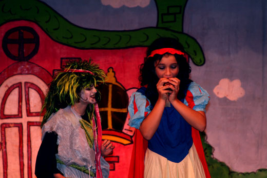 feeding Snow White the bad apple