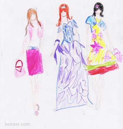 fashon models drawing