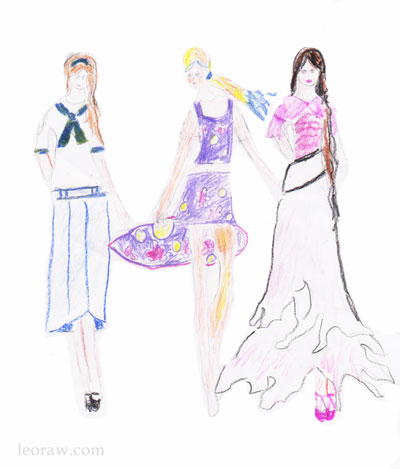 fashion models drawing