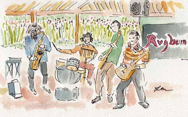 Rugburn band in the park on August 3