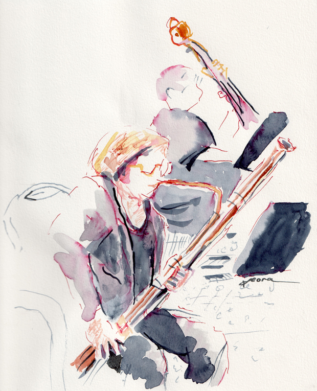 bassoon watercolor