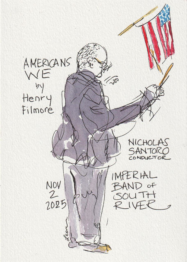 Nicholas Santoro conducting “Musical America” featuring Americans We by Henry Filmore at the Imperial Music Center in South River, New Jersey on Sunday, November 2, 2025