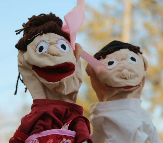 Judy and Benny the puppets